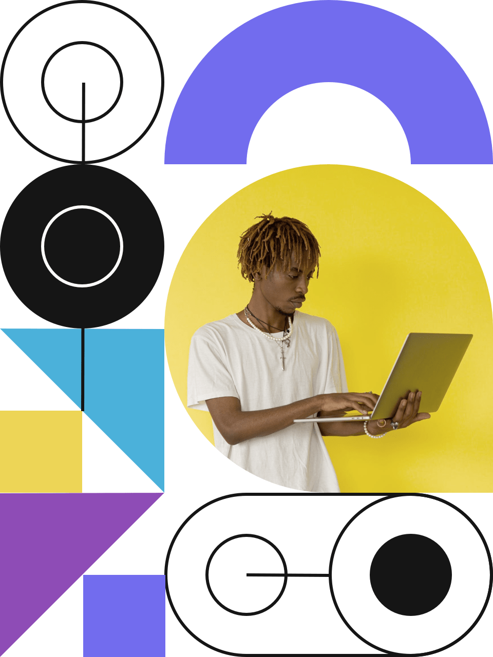 picture of a man using a laptop